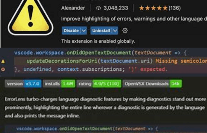 Mengoptimalkan Pengalaman Coding dengan Ekstensi Error Lens di Visual Studio&nbsp;Code